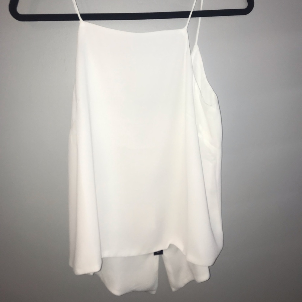 A white sheer tank top